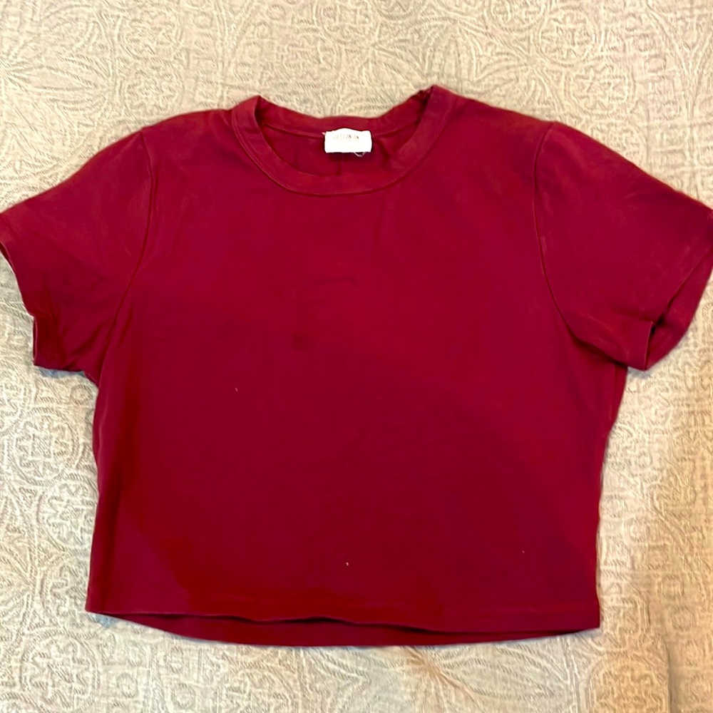 Red crop top